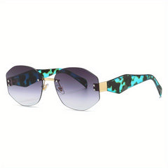 Men's Rimless Sunglasses UV Protection for Outdoor Beach Travel