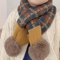 Versatile Faux Fur Cross Scarf for Girls