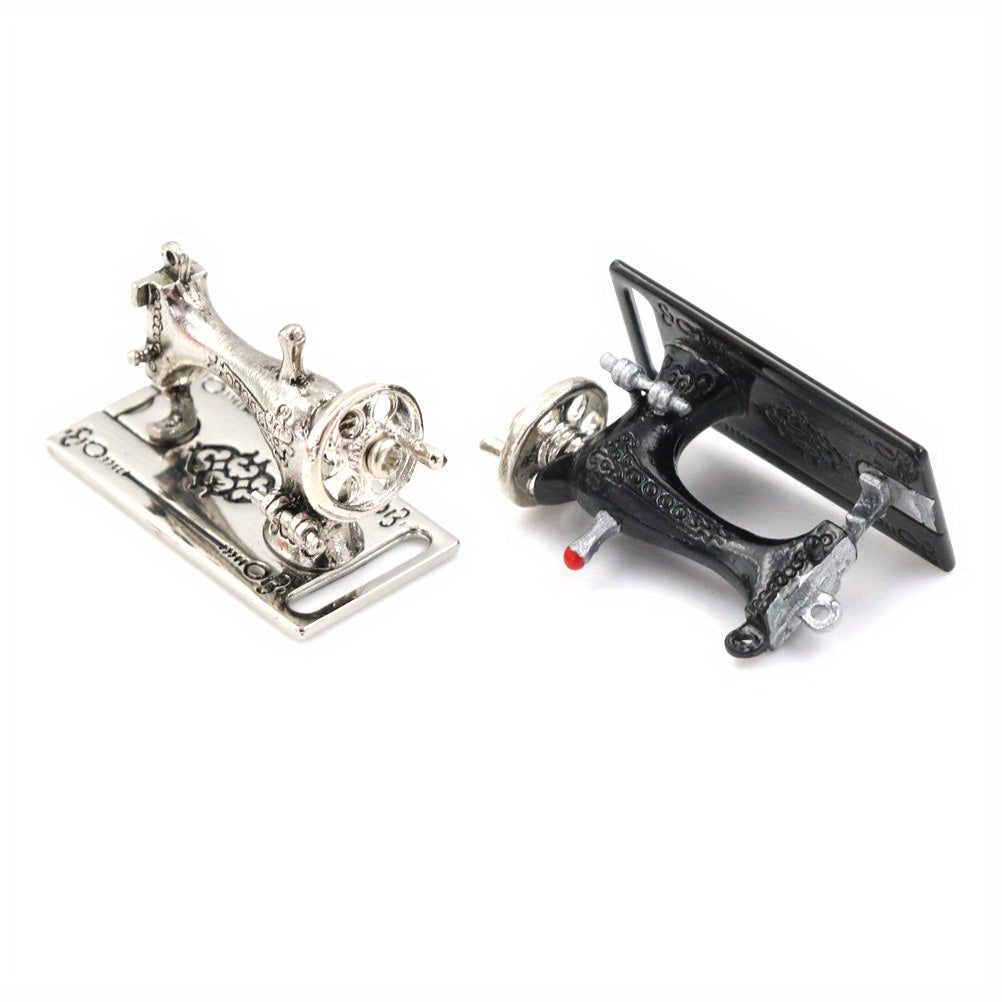 1:12 Scale Metal Sewing Machine Dollhouse Accessory