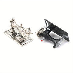 1:12 Scale Metal Sewing Machine Dollhouse Accessory