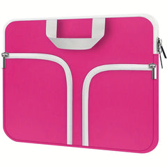 Solid Laptop Bag with Zipper Case Document File Holder Lightweight Briefcase