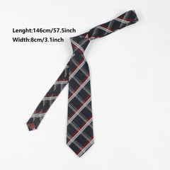 Men's Cross Stripe Line Encryption Thickened Business Daily Tie
