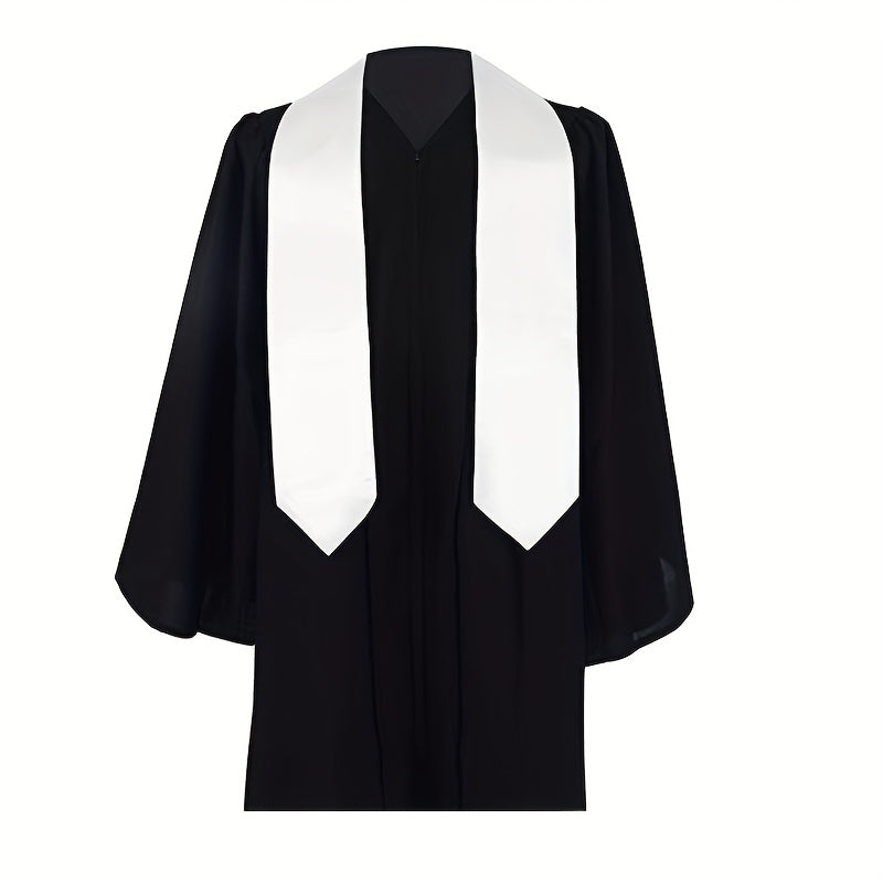 Graduation Season Ribbon Shoulder Strap Solid Honor Awarded Satin Shawl