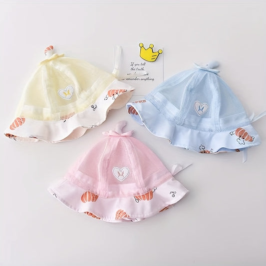 Heart Mesh Sun Protection Fisherman's Hat for Kids