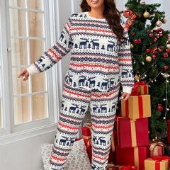  Elk & Geo Print Loungewear Set