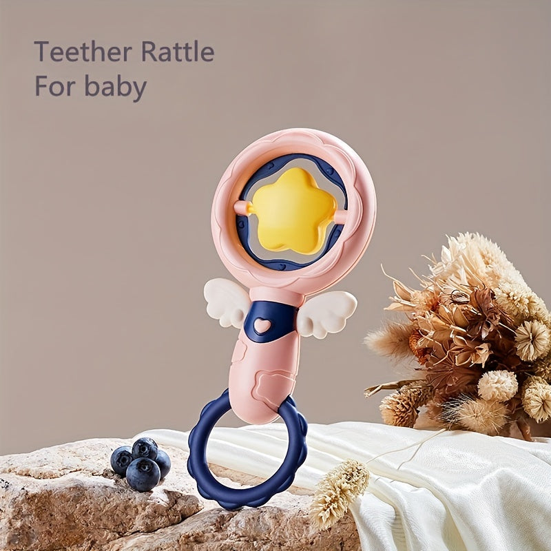 Baby Silicone Hand Grab Shake Rattle Teether Toy 0-6 Months