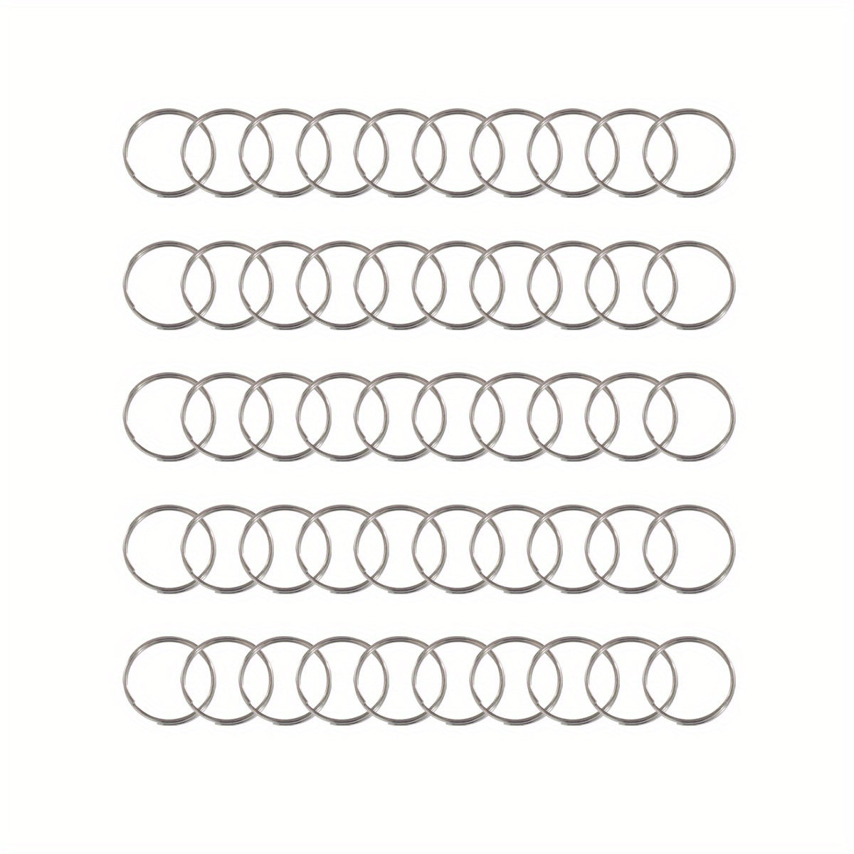 20 50 100pcs Silver Keychain DIY Key Ring Jewelry Accessories Split Ring