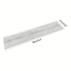 10pcs Grey Wooden Floor Tiles Waterproof for Bathrooms & Kitchens