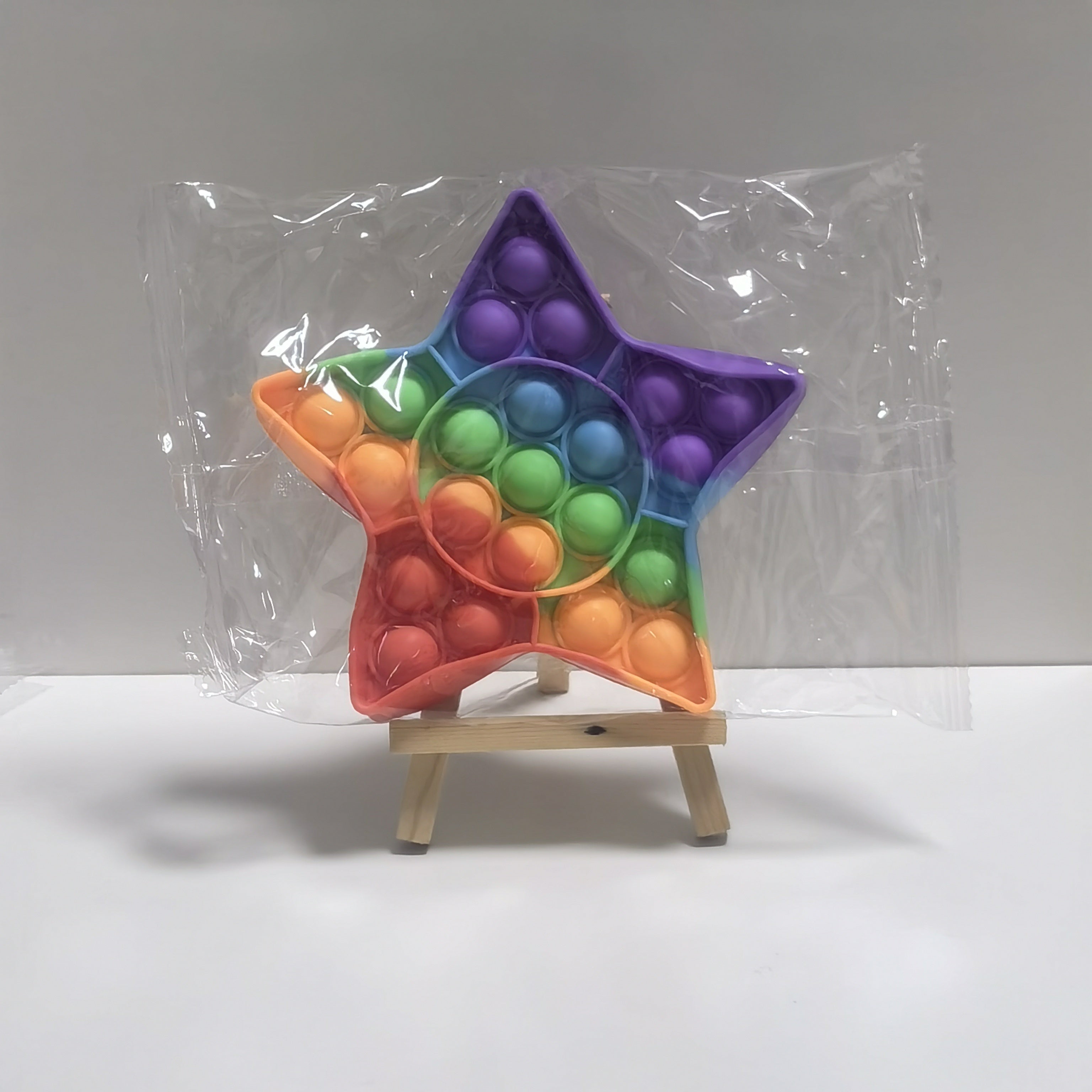 Colorful Silicone Star Bubble Popper Toy Educational Relax Game Fun