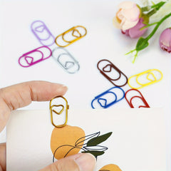 50pcs Mini Love Paper Clip for Office School Occasion