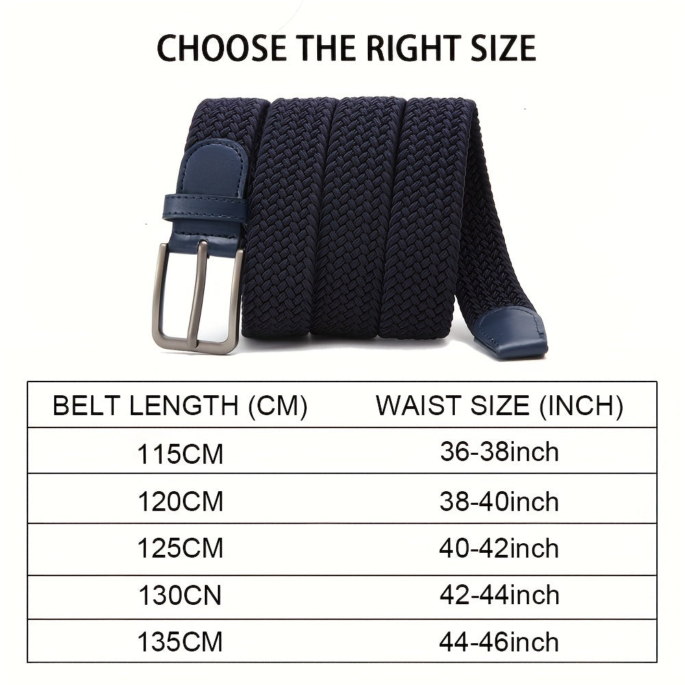 Elastic Woven Belt For Men Braided Belt Jeans Pants Decorative Accessories
