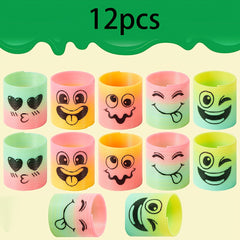 Mini Rainbow Ring Toy Gradient Expression Pattern Elastic Ring