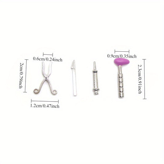Mini Medical Stethoscope Model 1:12 Scale Toy House Set
