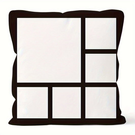 4pcs Plaid Printed Soft Short Plush Pillowcase for Camping