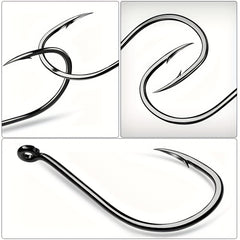 PROBEROS 50pcs Fishing Hooks, High Carbon Steel Fishhooks, Corrosion Resistant