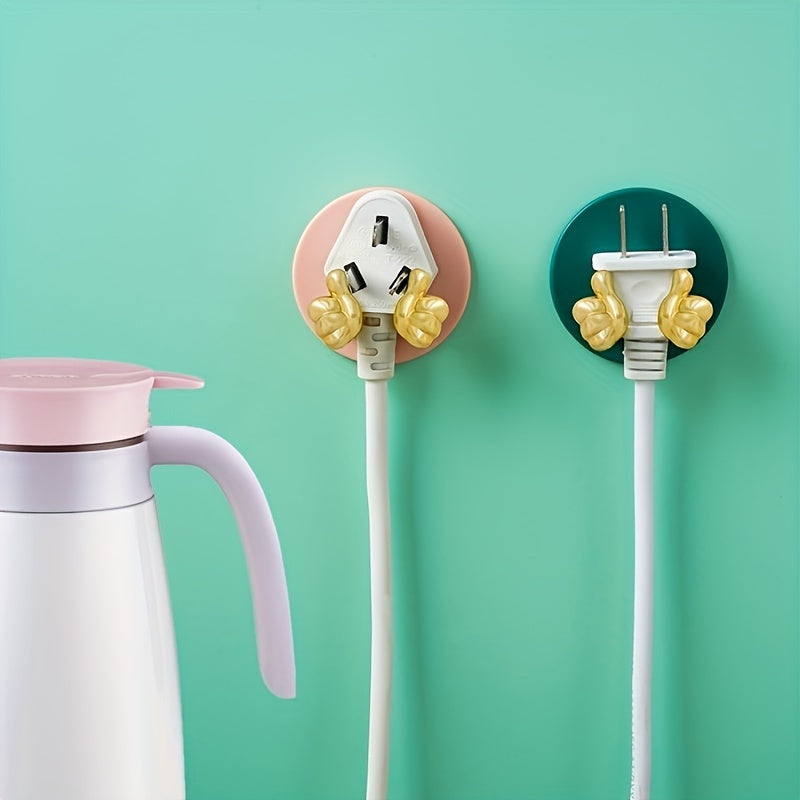 Power Socket Hook Punch Strong Traceless Cartoon Golden Finger Plug Hook