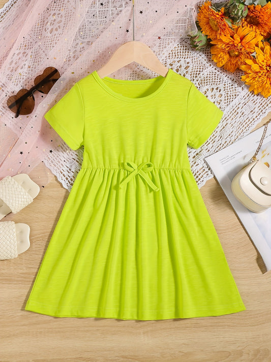 Girls' Comfy Short Sleeve Tunic Dress Skater Dresses