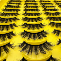 20 Pairs of Fluffy Mink Curlers False Eyelashes for Long Thick Lashes