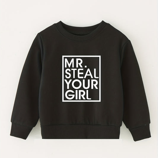 Alphabet Graphic Kids Sweatshirt Casual Baby's Pullover