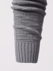 Warm Knitted Sweater Men's Casual Stretch Pullover for Fall Winter