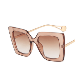 Square Frame Sunglasses Large Cat Eye Shades