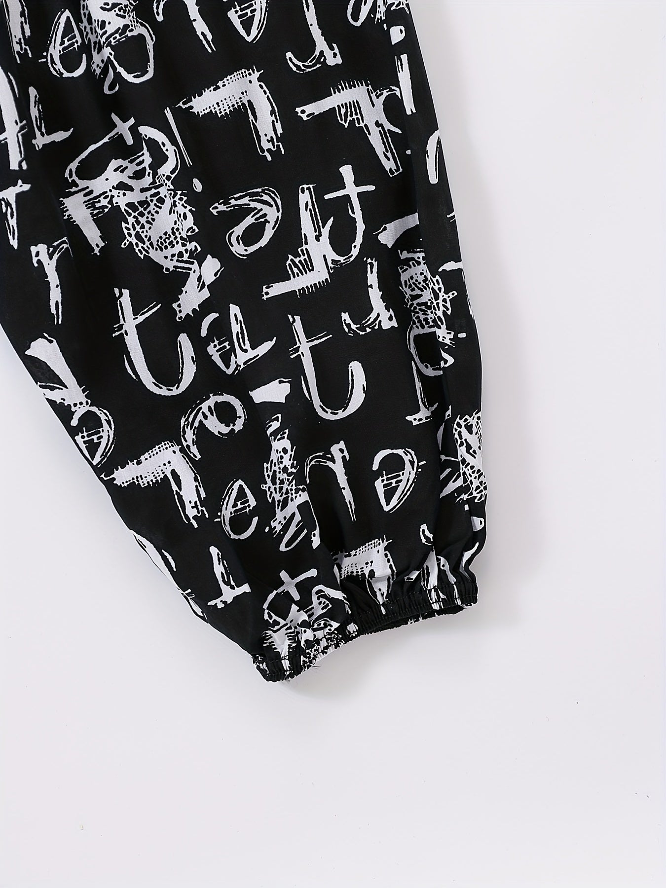 Alphabet Print Matching Sweatpants for Family Activities and Travel