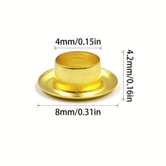 100 Multicolor Metal Eyelets Grommet Ring DIY Leathercraft Scrapbooking