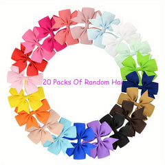 20-40pcs Girls Adorable Bow Hair Clips Headwear Hair Accessories