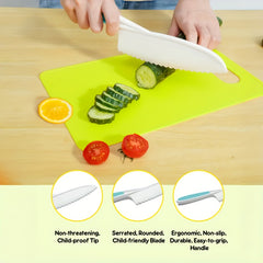 8pcs Kids' Cook Set with Scissors Pretend Play Kitchen Tool Set