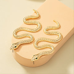 Snake Party Earrings 14K Plated Jewelry For Women Girls