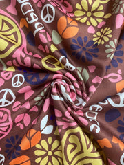  Allover Print Flared Sleeve Maxi Dress with Bandana