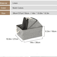 Modern Linen Storage Basket for Books or Toys