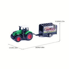 Kids Toy Car Farmer's Model Pull Back Aircraft Yacht Cargo Trailer