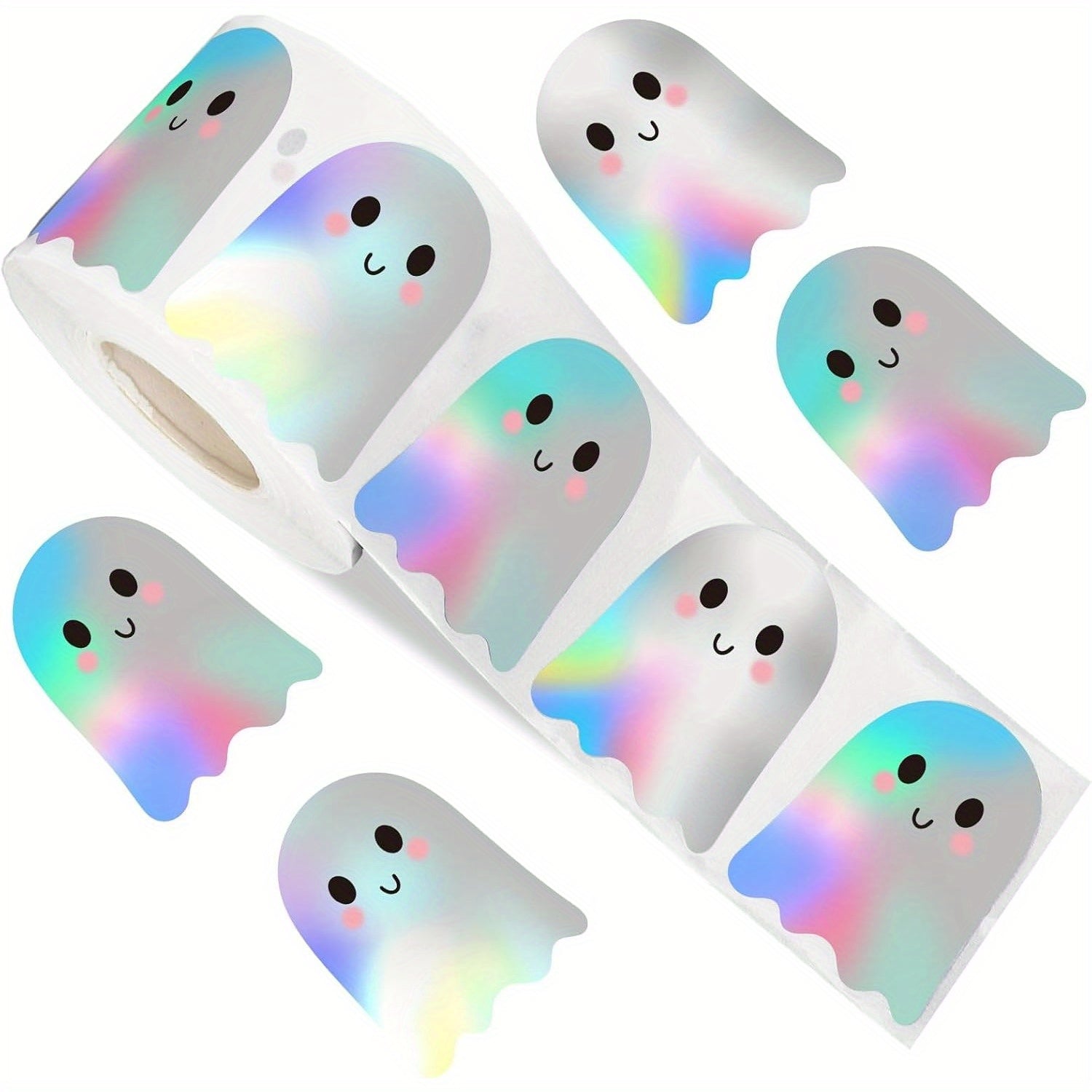 Halloween Boo Laser Holographic Sticker Roll