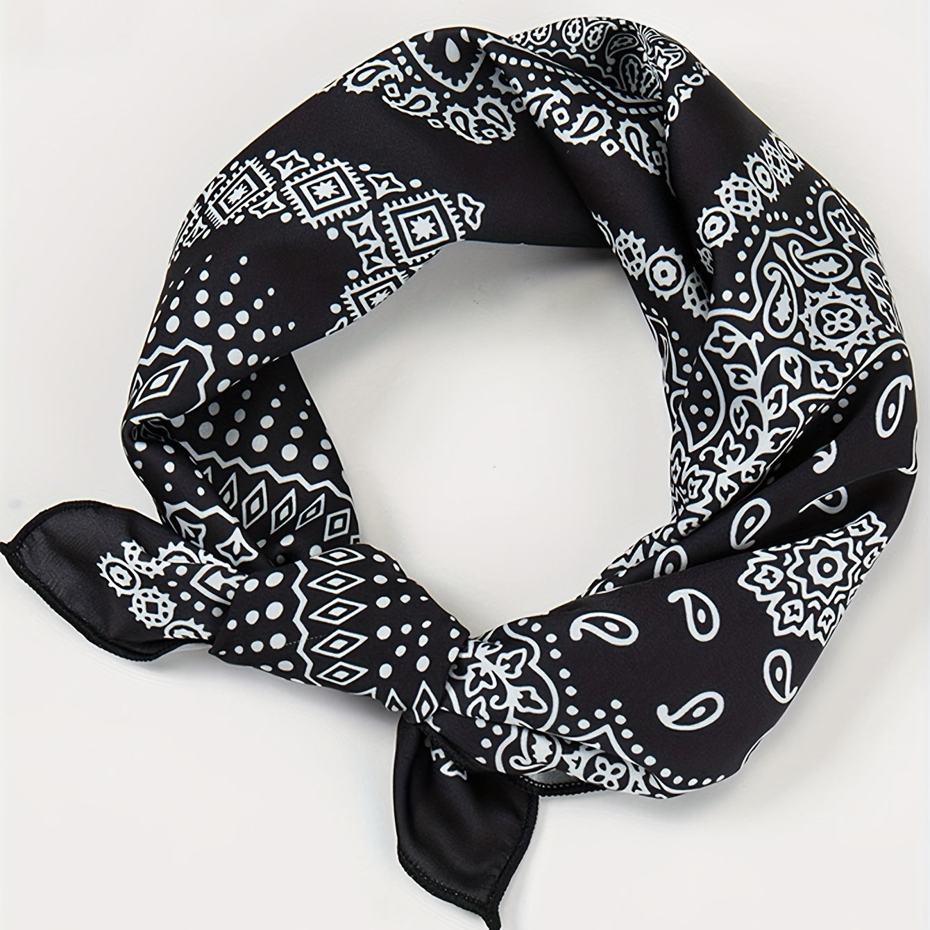 Boho Paisley Pattern Bandana Square Scarf Hair Accessories