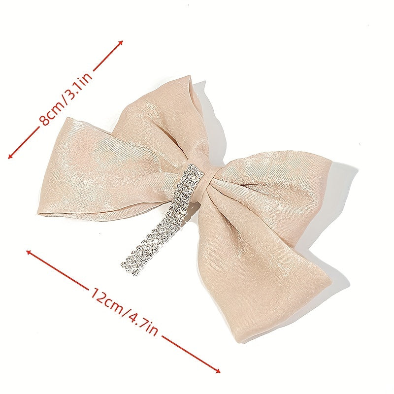 Rhinestone Tassel Hair Barrettes Bowknot Hair Clips for Women Girls