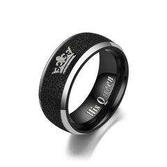 Stainless Steel Couple Crown Ring Set His Queen Her King Engagement Rings
