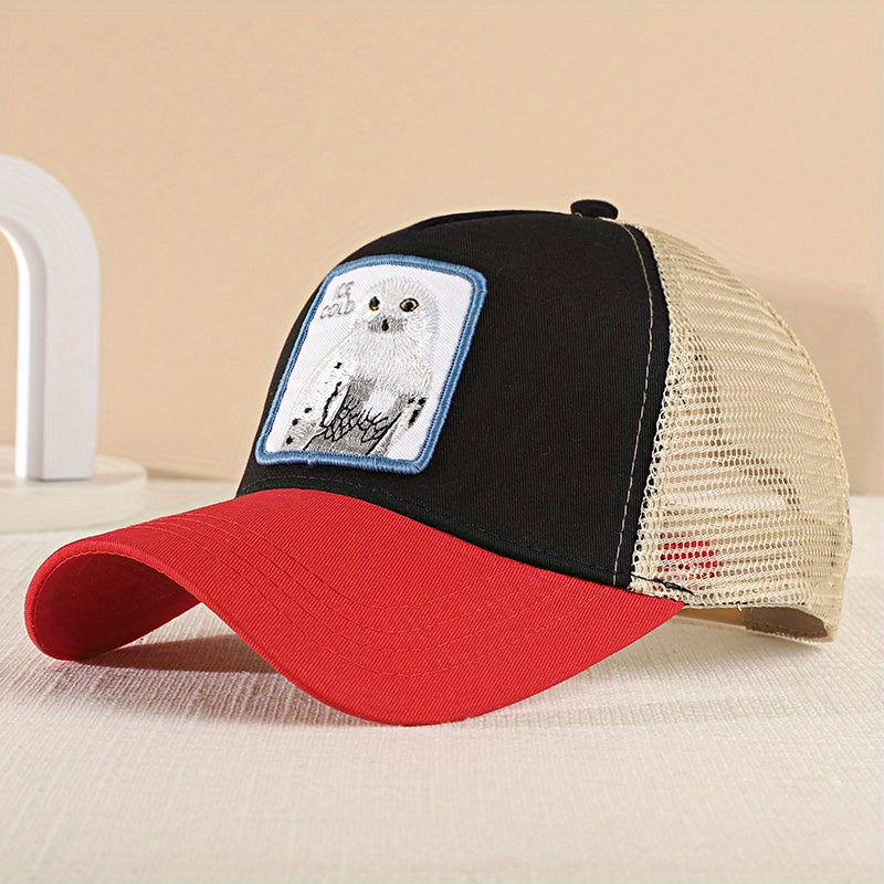 Owl Animal Baseball Cap Summer Mesh Sunshade Peaked Cap