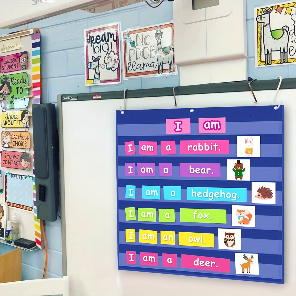 1pc Standard Pocket Chart For Classroom Sight Words Pocket Chart