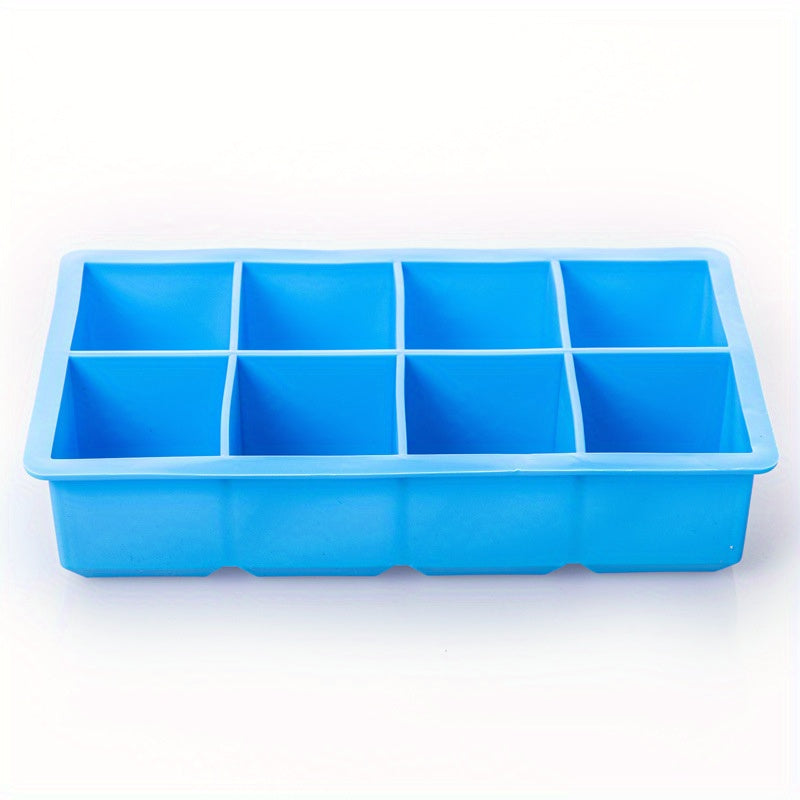 8-Grid Silica Gel Ice Cube Mould for Easy Ice Making