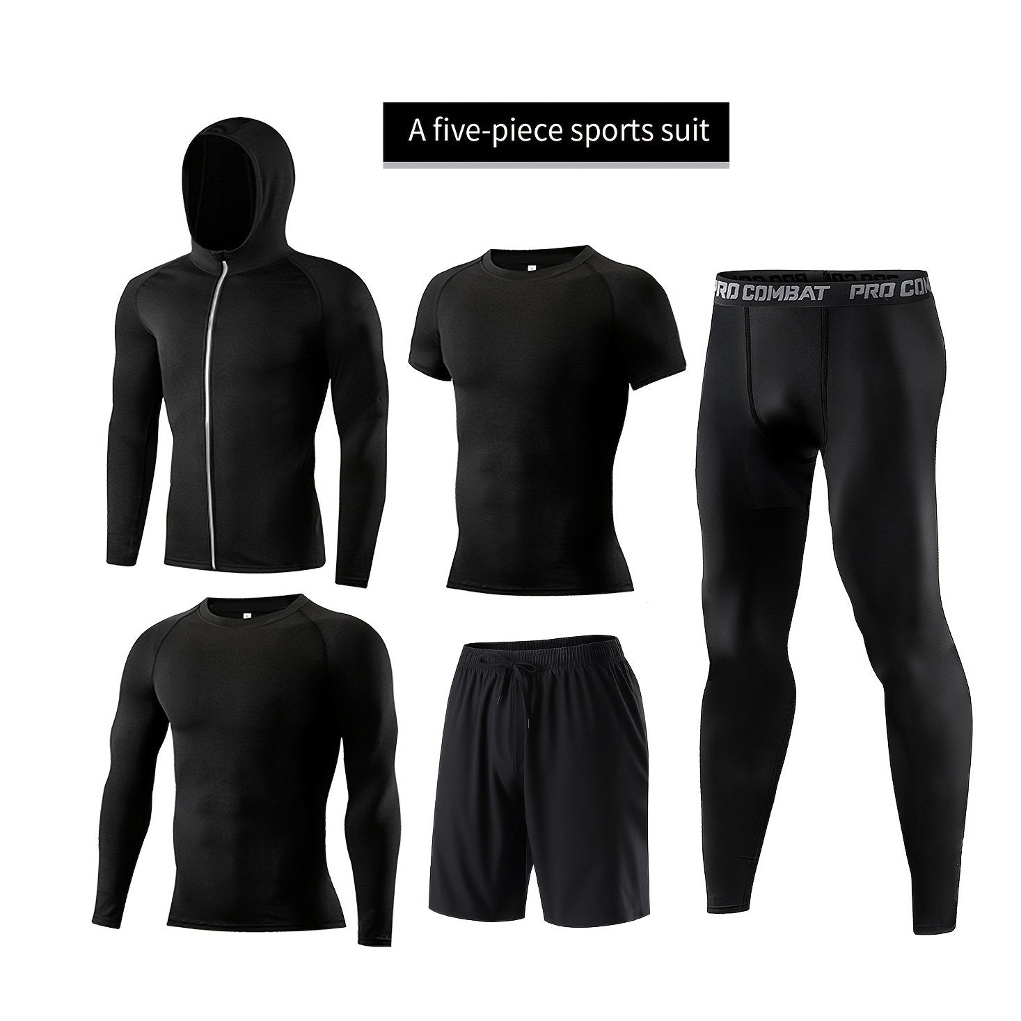 Xinso Prince Men's Compression Workout Set - Pants, Leggings, Shirts, Hoodie