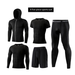Xinso Prince Men's Compression Workout Set - Pants, Leggings, Shirts, Hoodie