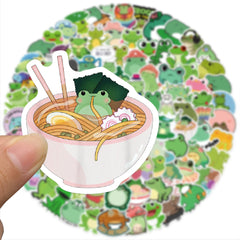 Adorable Frog Stickers for Laptop Motorcycle Decor (50-100pcs)
