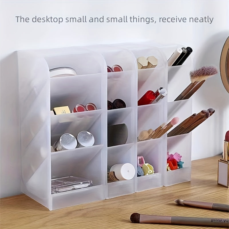 360 Rotating Pen & Brush Holder Frosted Desktop Storage
