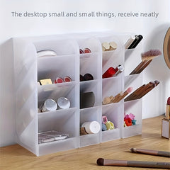 360 Rotating Pen & Brush Holder Frosted Desktop Storage