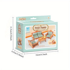 1:12 Dollhouse Mini Furniture Sofa Piano Set Plastic