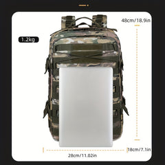 Large Capacity Camo Outdoor Backpack Mountaineering Travel Waterproof