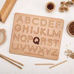 Wooden Alphabet Tracing Board - Improve Writing Skills - Ideal Gift