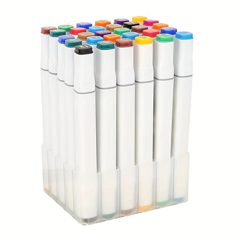 Marker Pen Storage Box Plastic Organizer 30 40 Grids Transparent Box