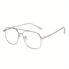 Retro Double Beam Men's Anti Light Business Glasses